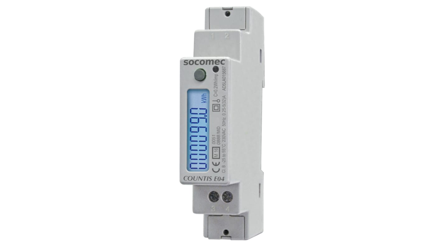 Socomec 1 Phase LCD Energy Meter