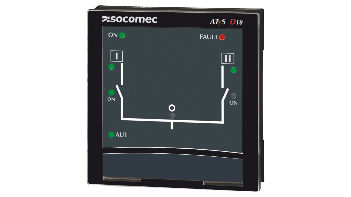 Indicador de proceso Socomec, con display LCD, para Modo de funcionamiento, posición, fuentes disponibilidad