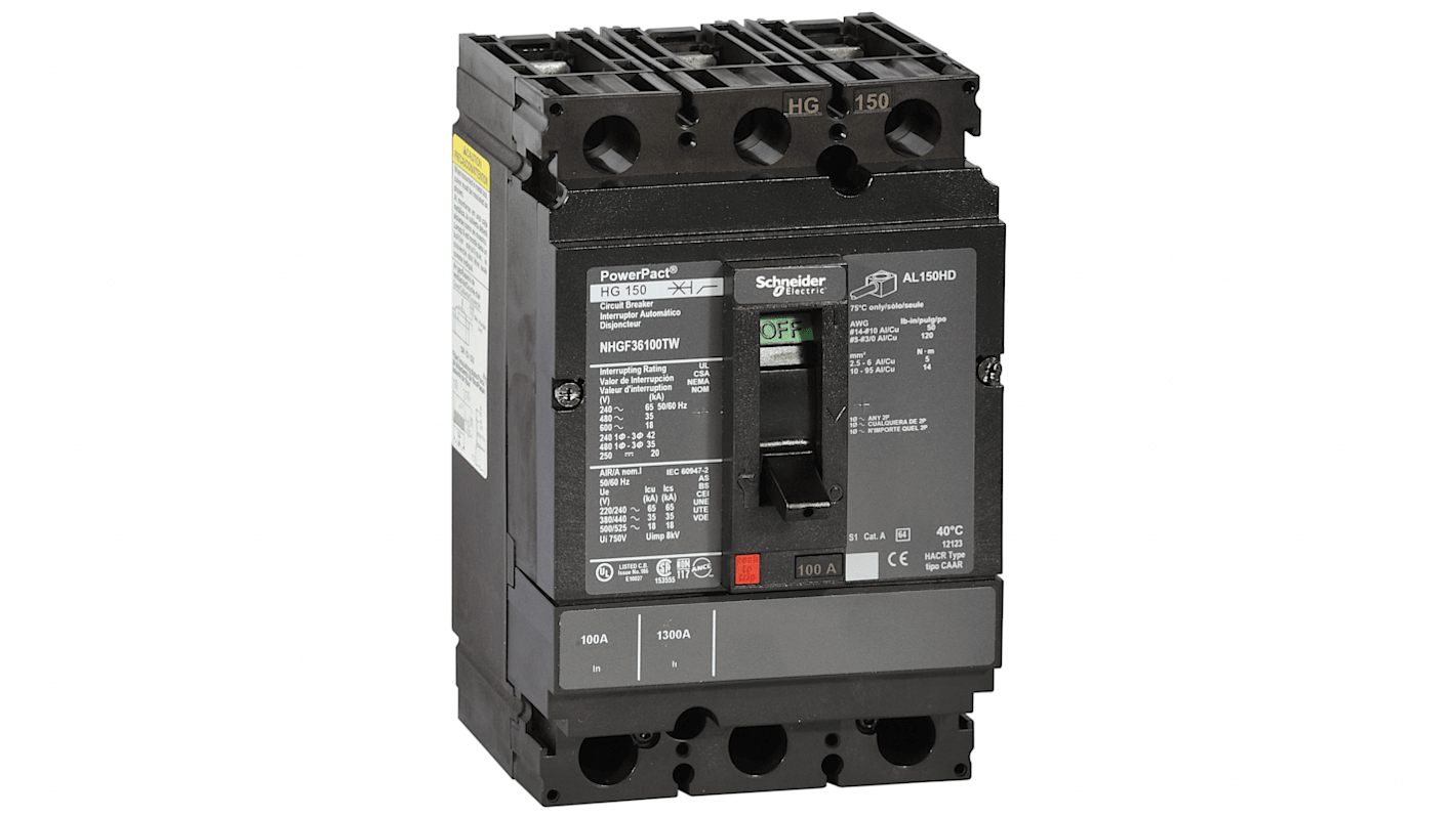 Schneider Electric, PowerPact MCCB Molded Case Circuit Breaker 3P 40A
