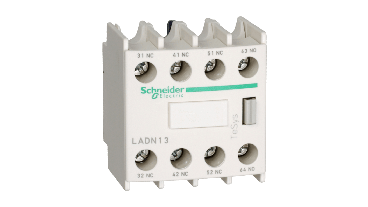 Blocco di contatti ausiliari Schneider Electric, 1NC + 3NO, serie LADN