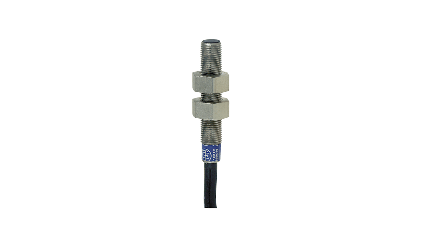 Telemecanique Sensors Inductive Barrel-Style Proximity Sensor, M5 x 0.5, 0.8 mm Detection, PNP Output, 5 → 24 V,