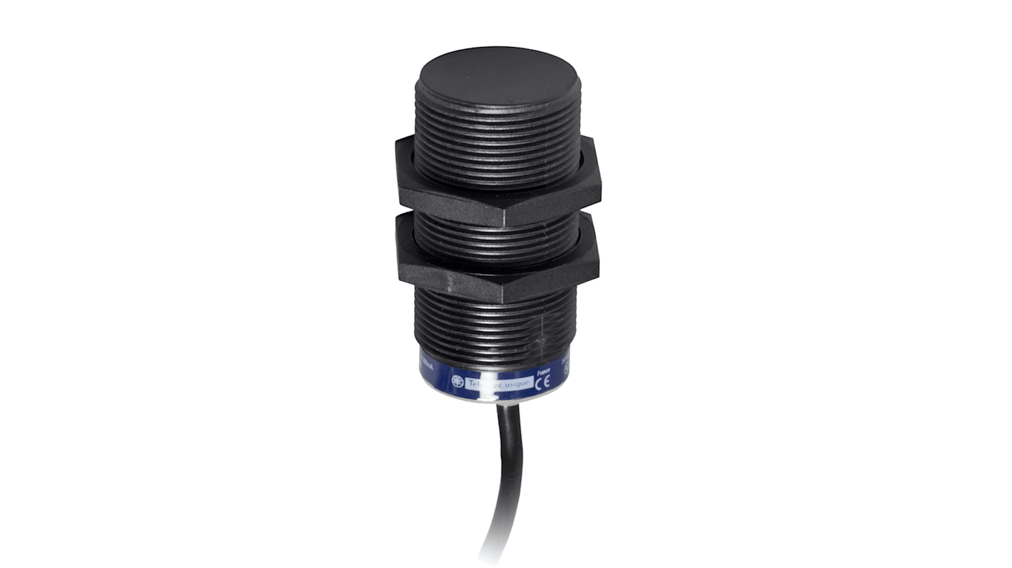 Telemecanique Sensors Inductive Barrel-Style Proximity Sensor, M30 x 1.5, 15 mm Detection, PNP Output, 12 → 24