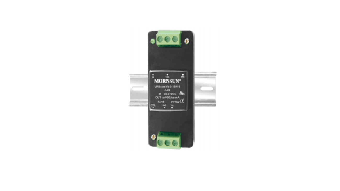 RS PRO DIN Rail Power Supply, 18 → 75V dc Input, 12V dc Output, 1.25A Output, 15W