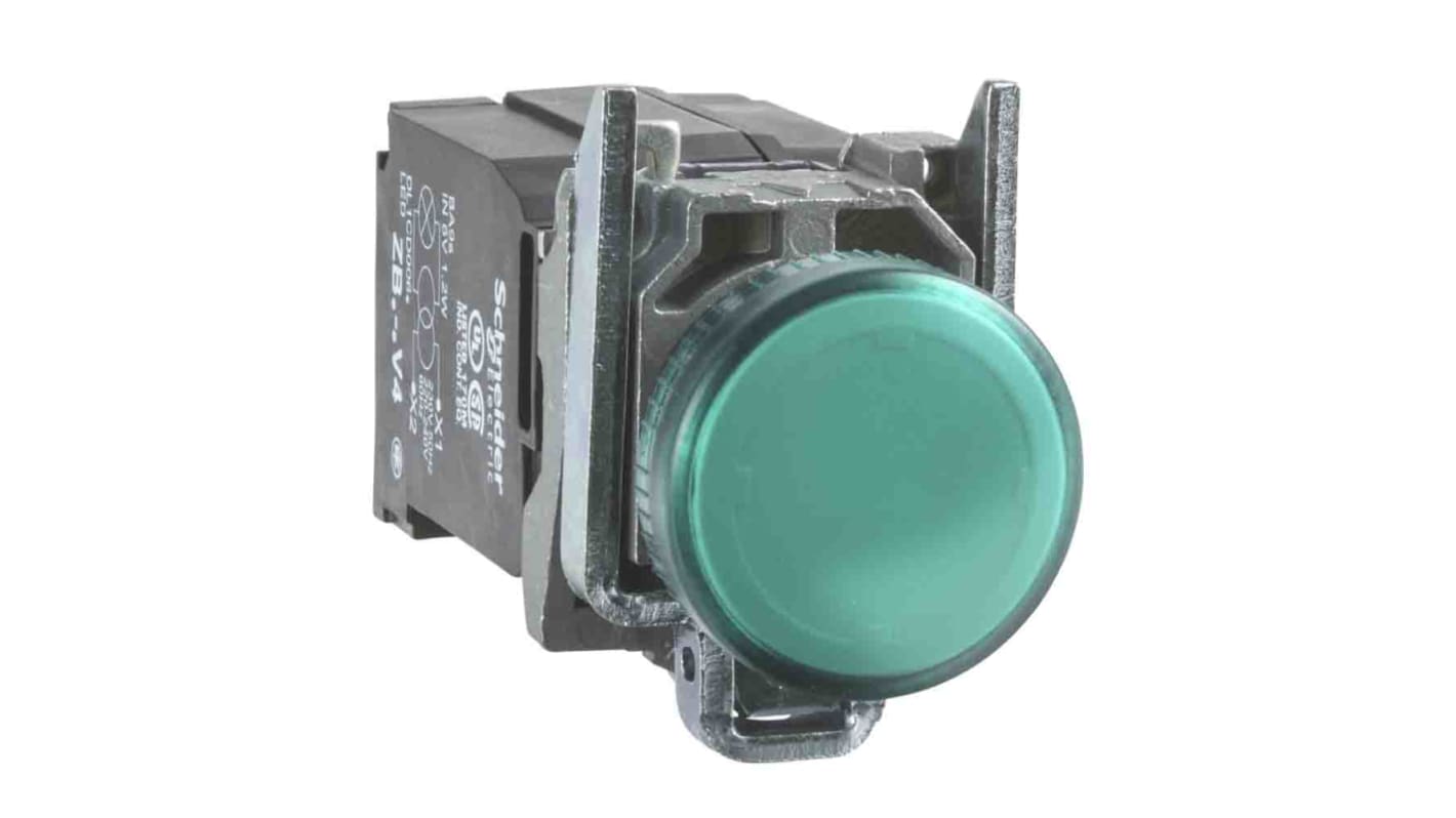 Voyant lumineux complet LED universelle Schneider Electric Vert 400V, Ø découpe 22mm, Harmony XB4