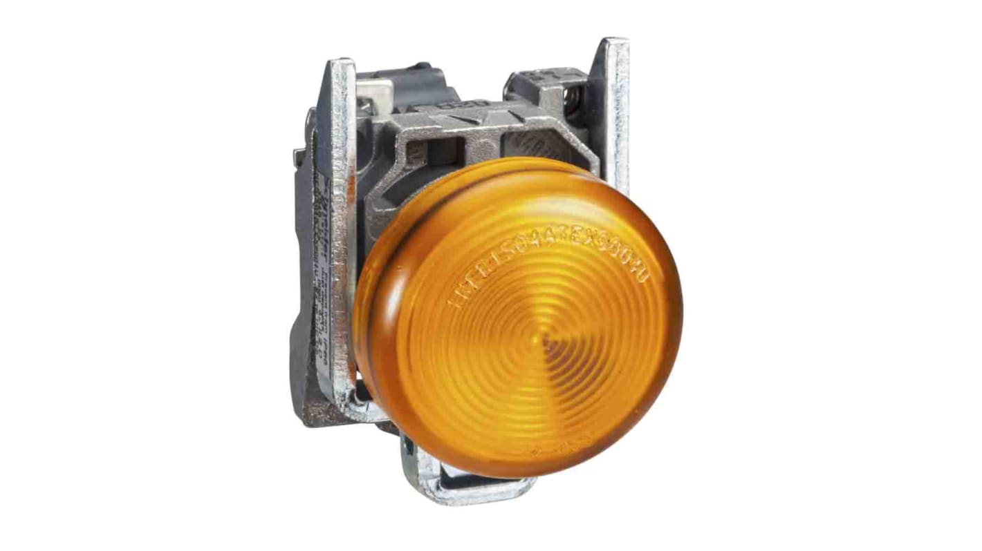 Voyant lumineux complet LED Schneider Electric Jaune 24V, Ø découpe 22mm, Harmony XB4, IP40, IP65