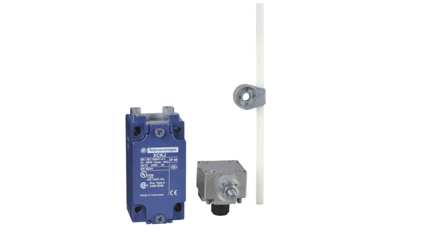 Telemecanique Sensors Rod Limit Switch, 1NC/1NO, IP66, DP, Metal Housing, 500V ac Max, 10A Max