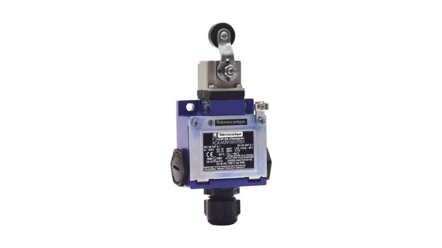 Telemecanique Sensors Roller Lever Limit Switch, 2NC/1NO, IP66, 3P, Metal Housing, 400V ac Max, 6A Max