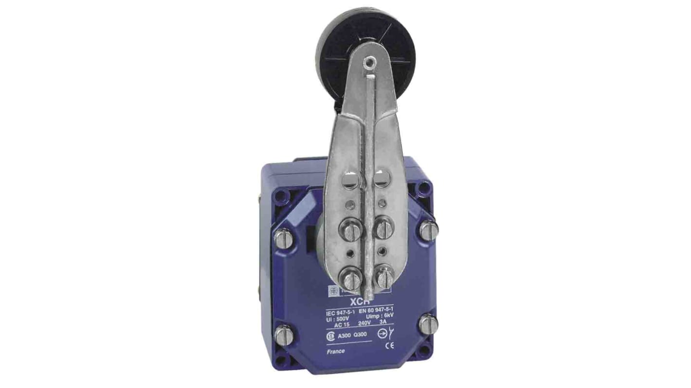 Telemecanique Sensors Roller Limit Switch, 1NC/1NO + 1NC/1NO, IP54, 4P, Metal Housing