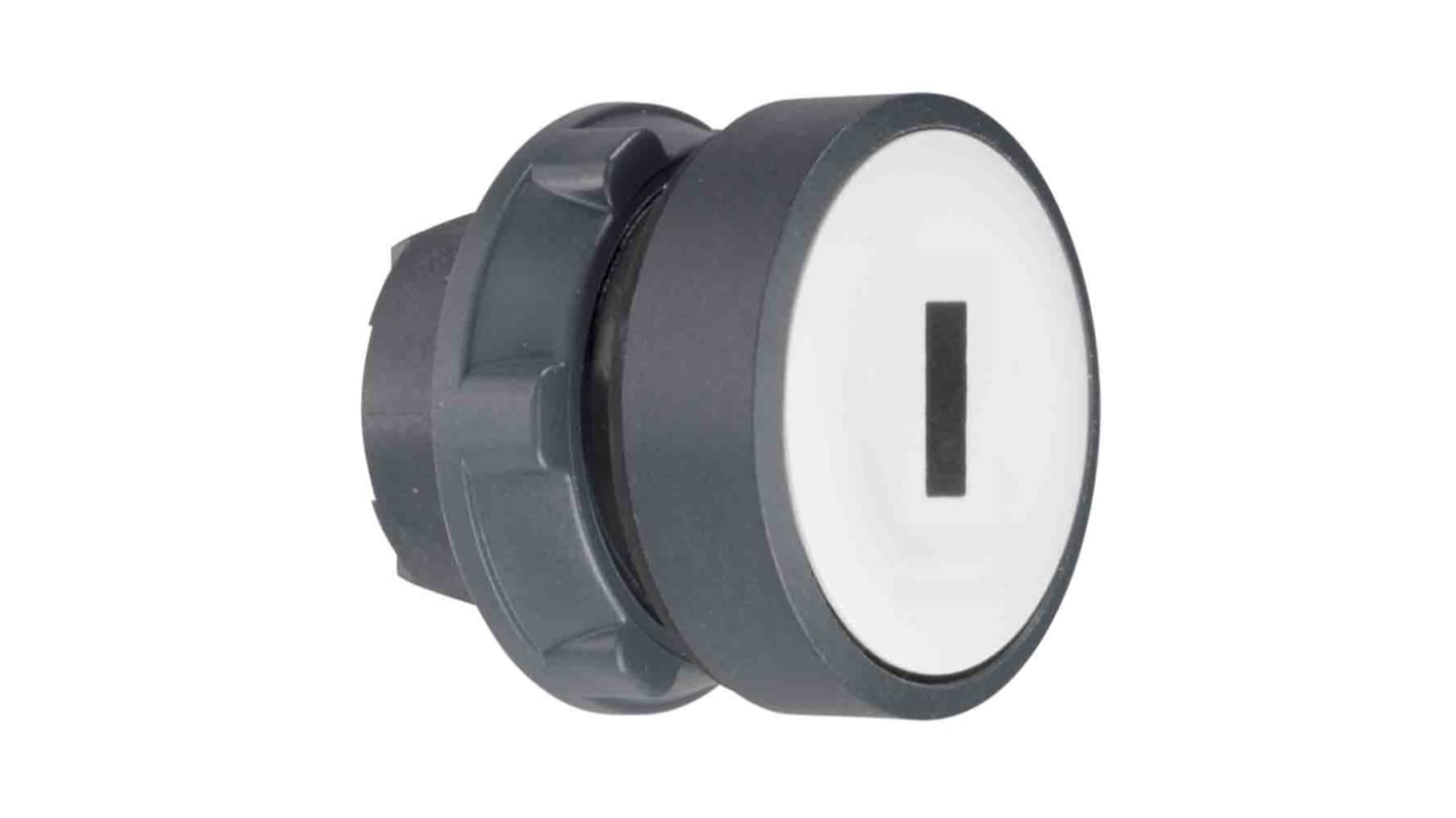 Schneider Electric Harmony XB5 Series White Momentary Push Button Head, 22mm Cutout