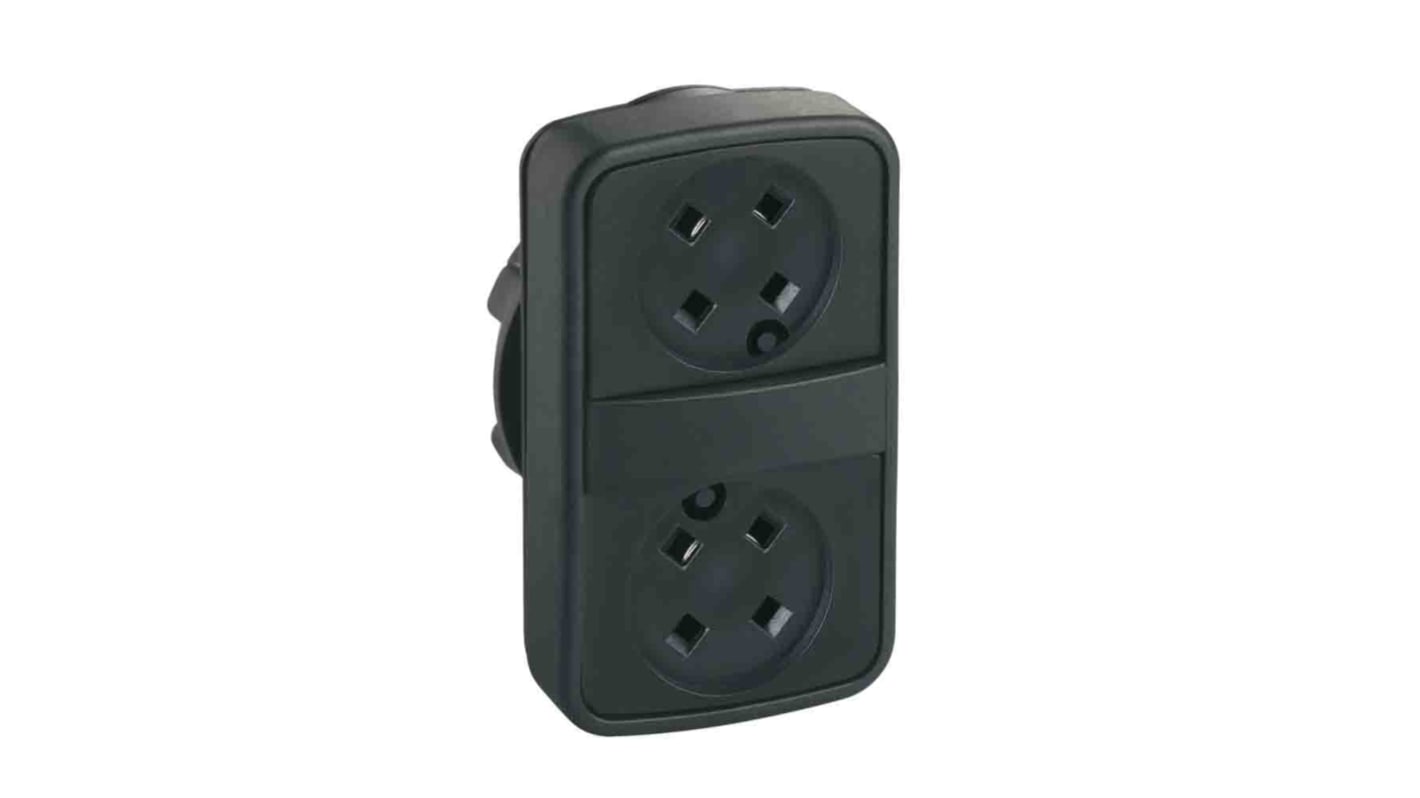 Tête de bouton poussoir Schneider Electric, Harmony XB5 Noir, Ø découpe 22mm, Momentané