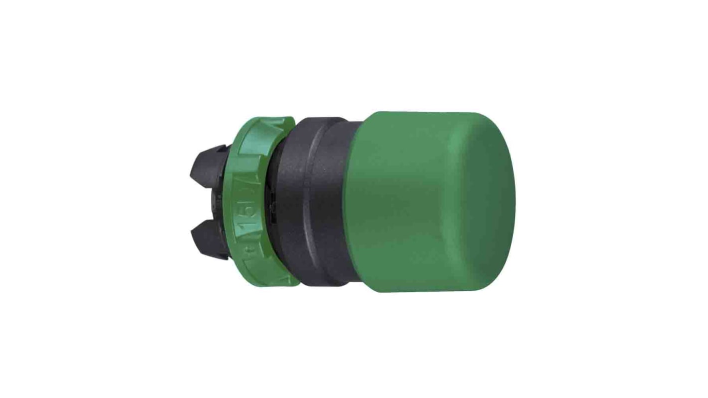 Tête de bouton poussoir Schneider Electric, Harmony XB5 Vert, Ø découpe 22mm