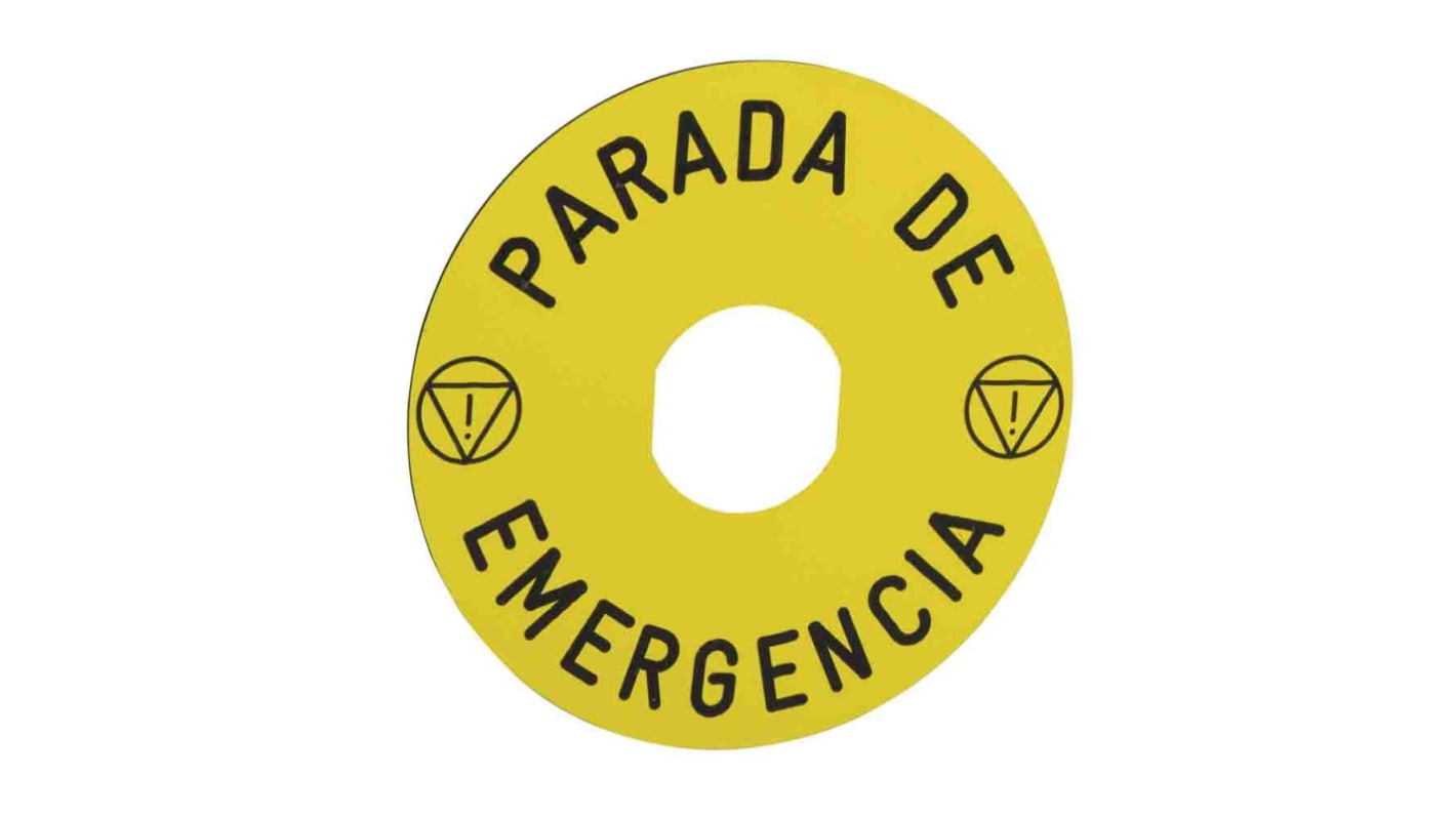 Schneider Electric Harmony XB4 Beschriftung Legende Parada De Emergencia