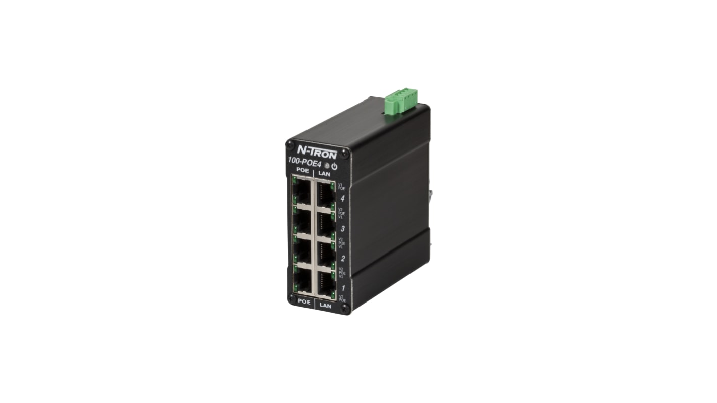 Red Lion PoE Injektor 46 → 49V dc Input / 48V dc Output 4 Port 15.4W 37.83mm B. 107.18mm T.