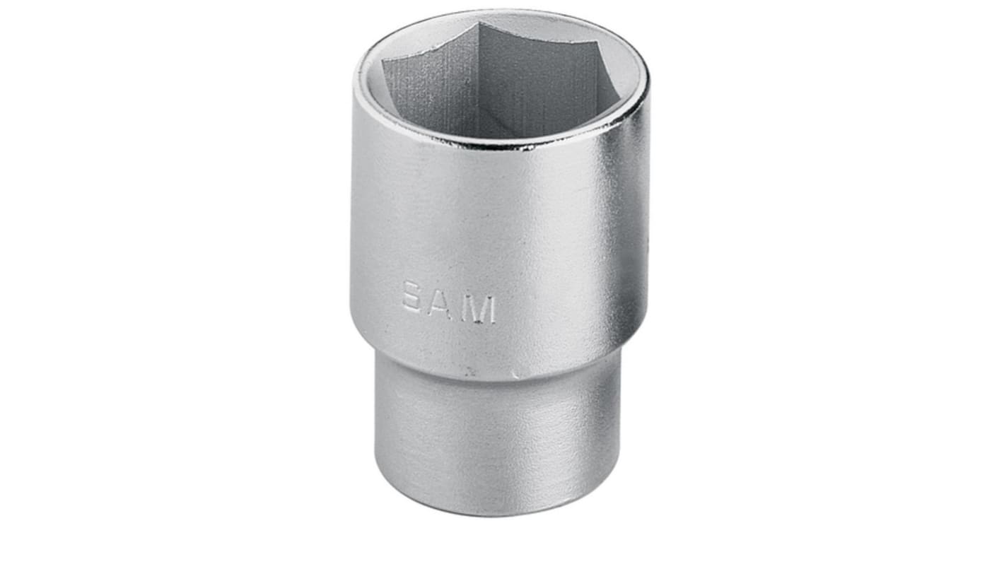 Vaso de impacto SAM de 16mm, con Hexagonal de 1/2 pulg., longitud 80 mm