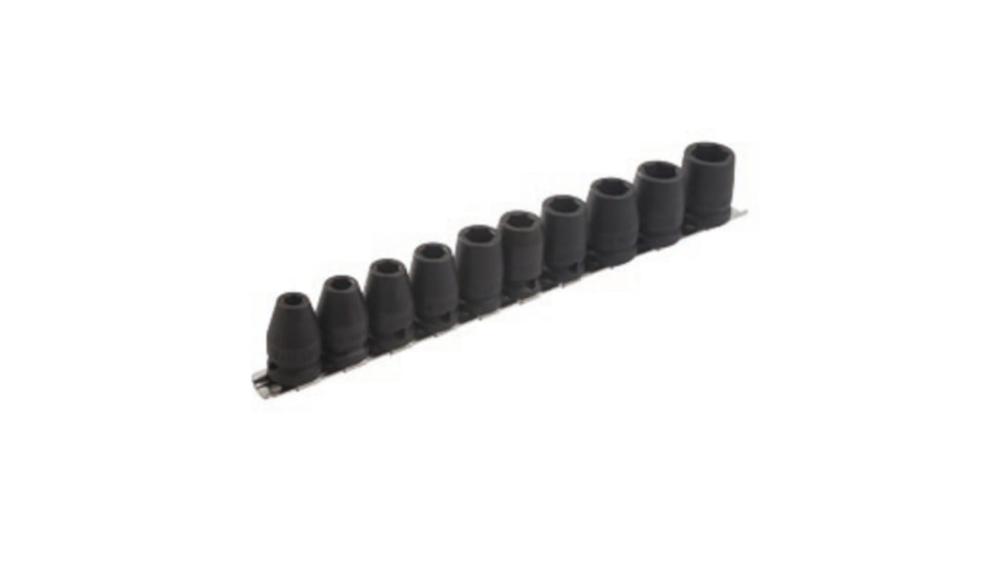 SAM 10-Piece Metric 1/2 in Impact Socket Set , 6 point