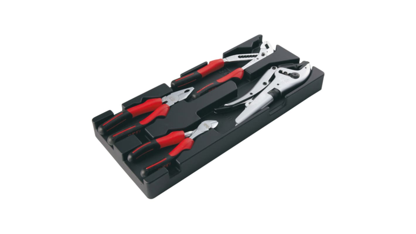 SAM 4-Piece Plier Set, Bent, Straight Tip