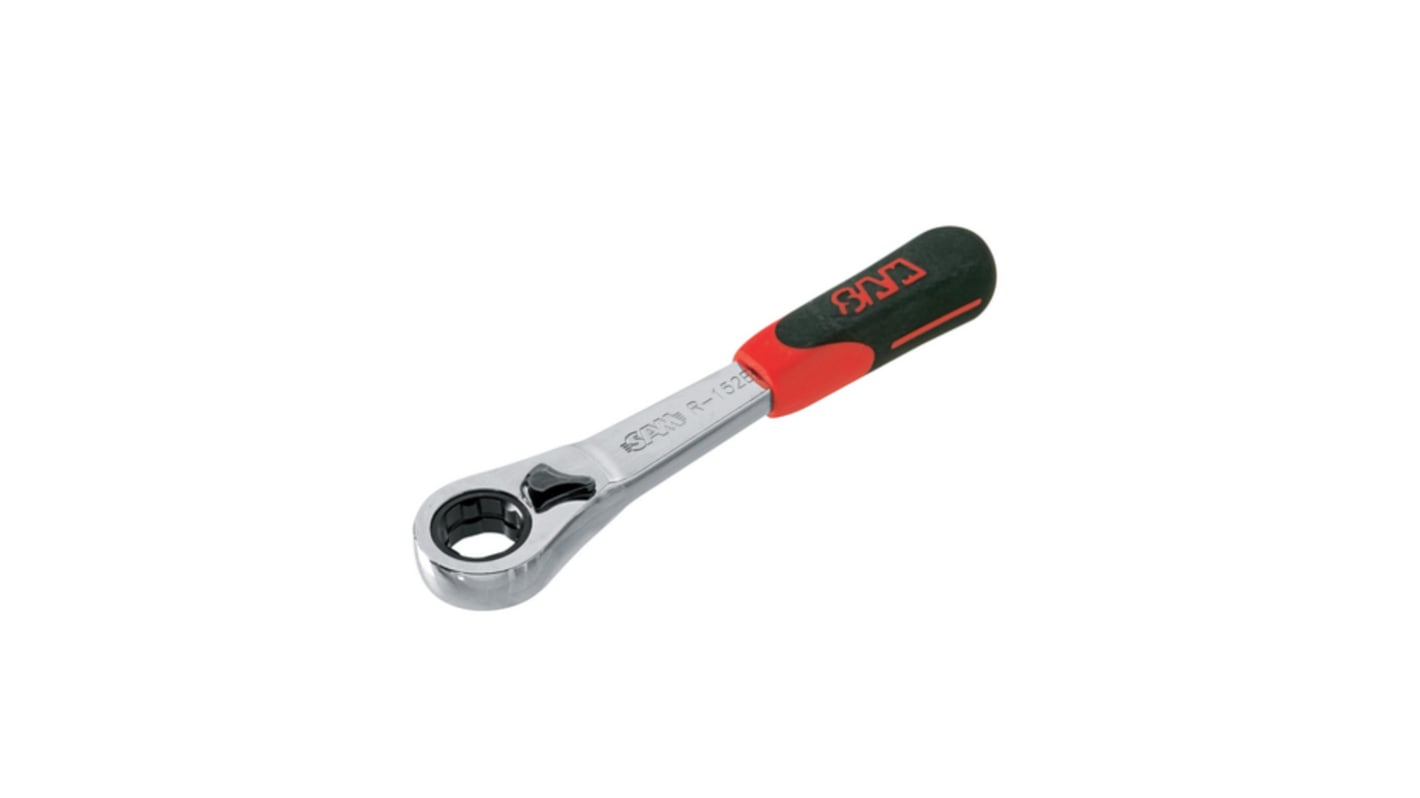 SAM R.152 1/4 in Round Ratchet with Bi-material Handle, 117 mm Overall