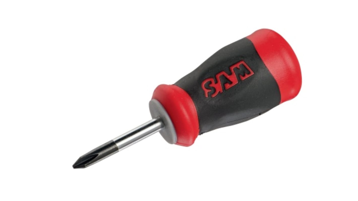 SAM Stubby Screwdriver, 25 mm Blade, 81.5 mm Overall