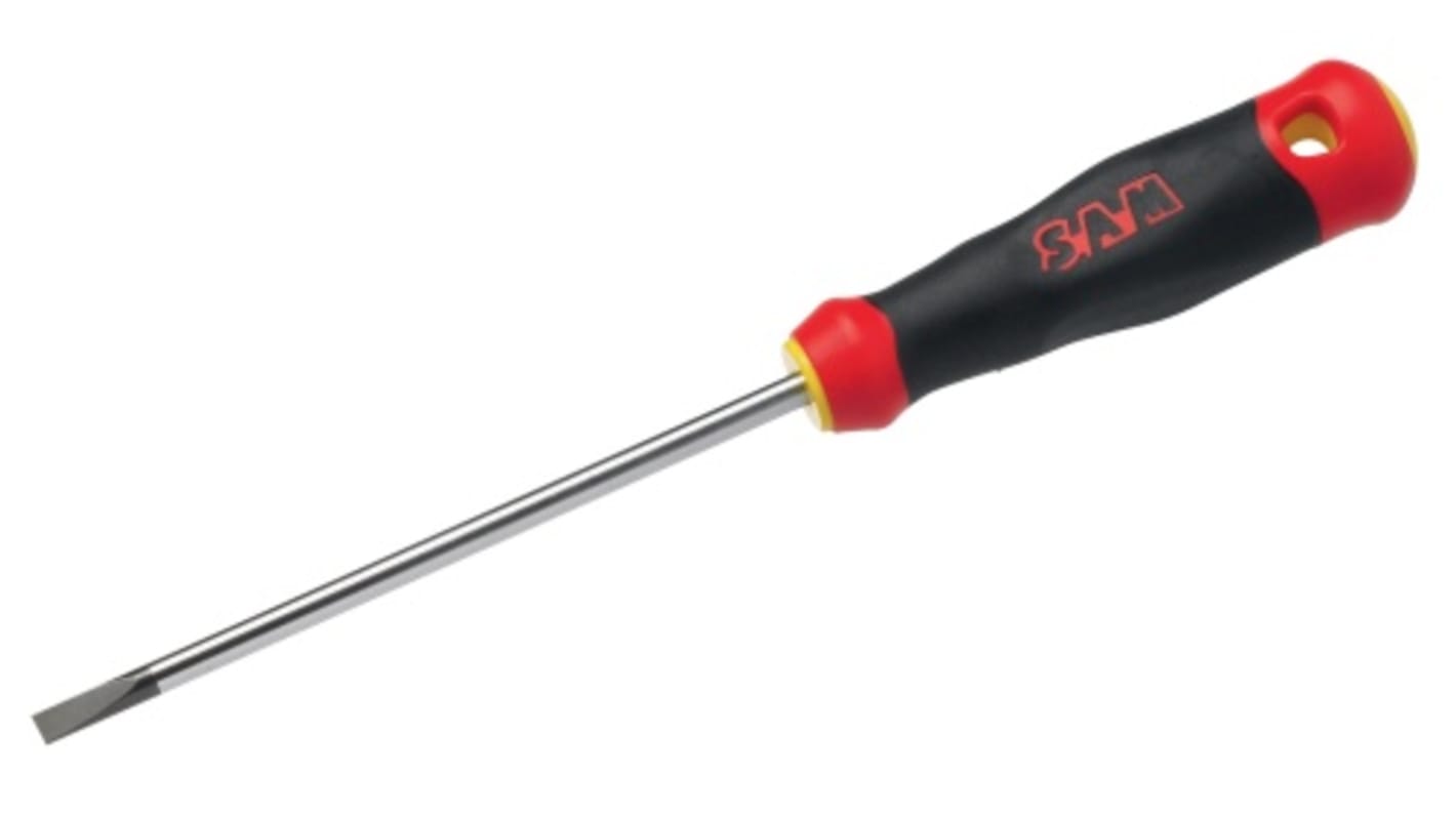 SAM Slotted Screwdriver, 75 mm Blade, 156.6 mm Overall