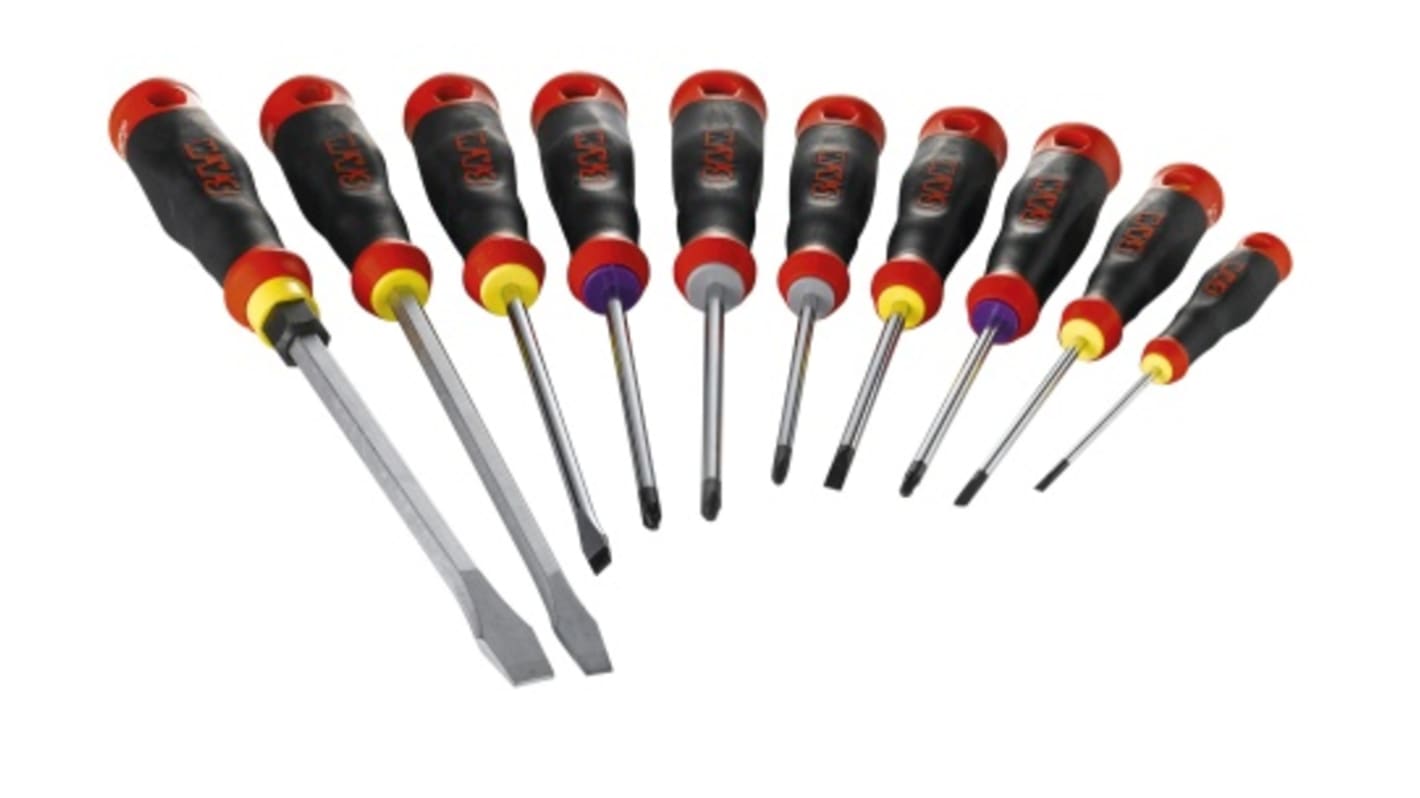 SAM Phillips; Pozidriv Screwdriver Set, 10-Piece