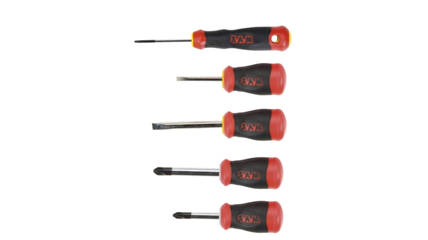 SAM Stubby Screwdriver Set, 5-Piece