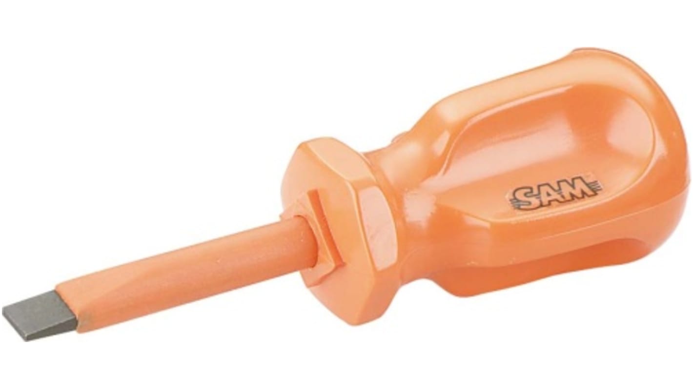 Tournevis Stubby isolé SAM, pour vis Fendu 6 mm, VDE/1000V