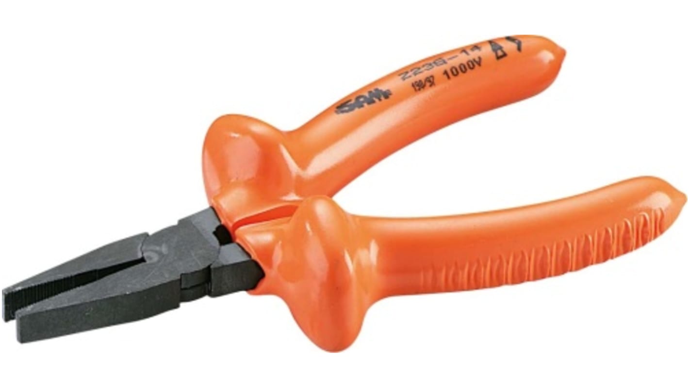 SAM Long Nose Pliers, 165 mm Overall, Straight Tip, 52mm Jaw