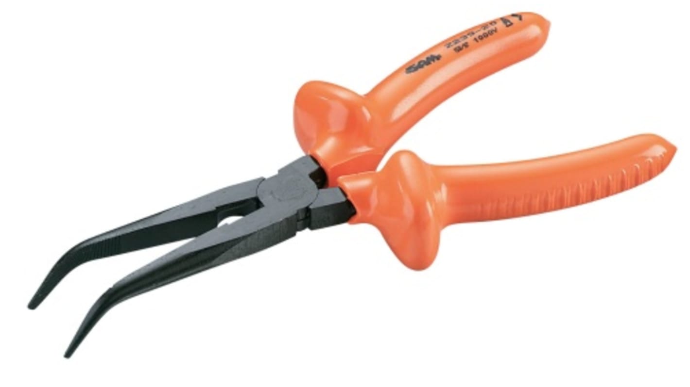 SAM Z-239-20 Bent Nose Pliers, 195 mm Overall, VDE/1000V, 72mm Jaw