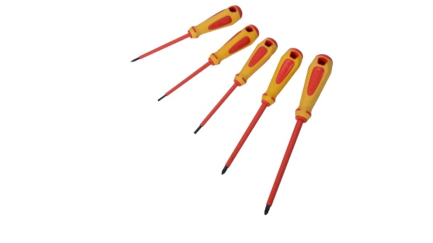 SAM Pozidriv; Slotted Insulated Screwdriver Set, 5-Piece