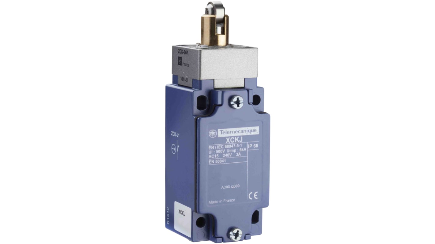 Telemecanique Sensors Plunger Limit Switch, 1NC/1NO, IP66, IP67, Metal Housing, 10A Max