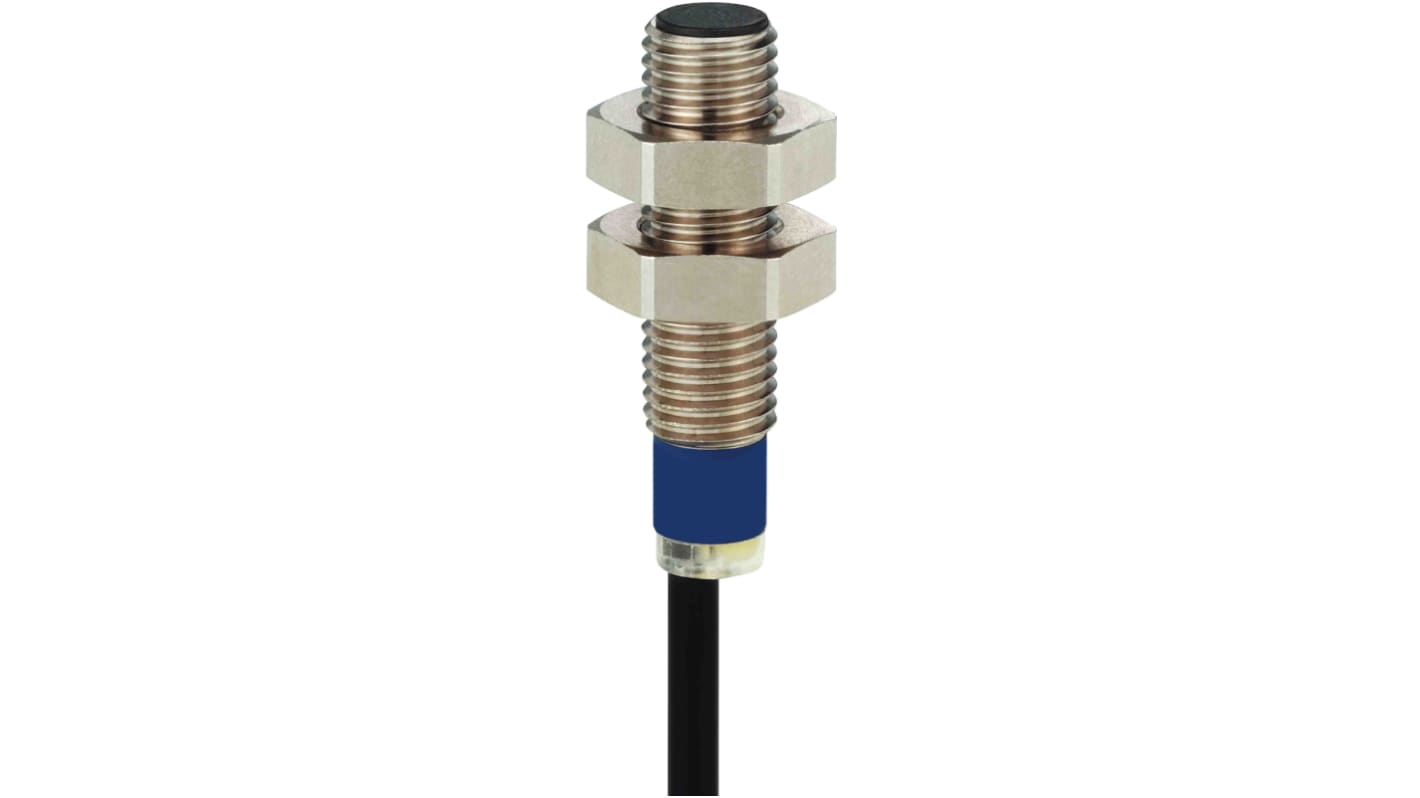 Telemecanique Sensors Inductive Barrel-Style Proximity Sensor, M8 x 1, 1.5 mm Detection, PNP Output, 48 V dc, IP67