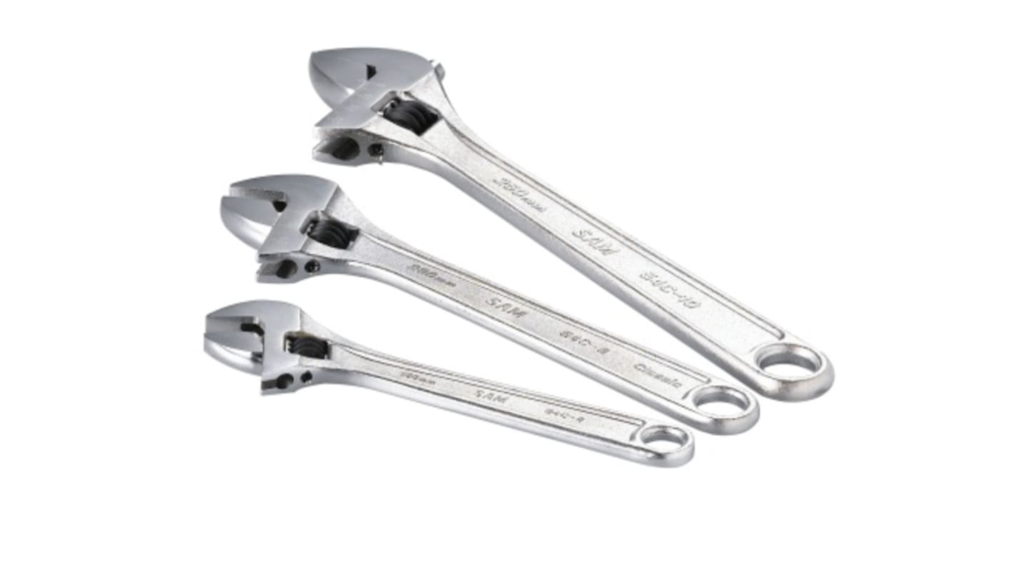 54CL SAM Adjustable Spanner, 152.4 mm, 203.2 mm, 254 mm Overall RS