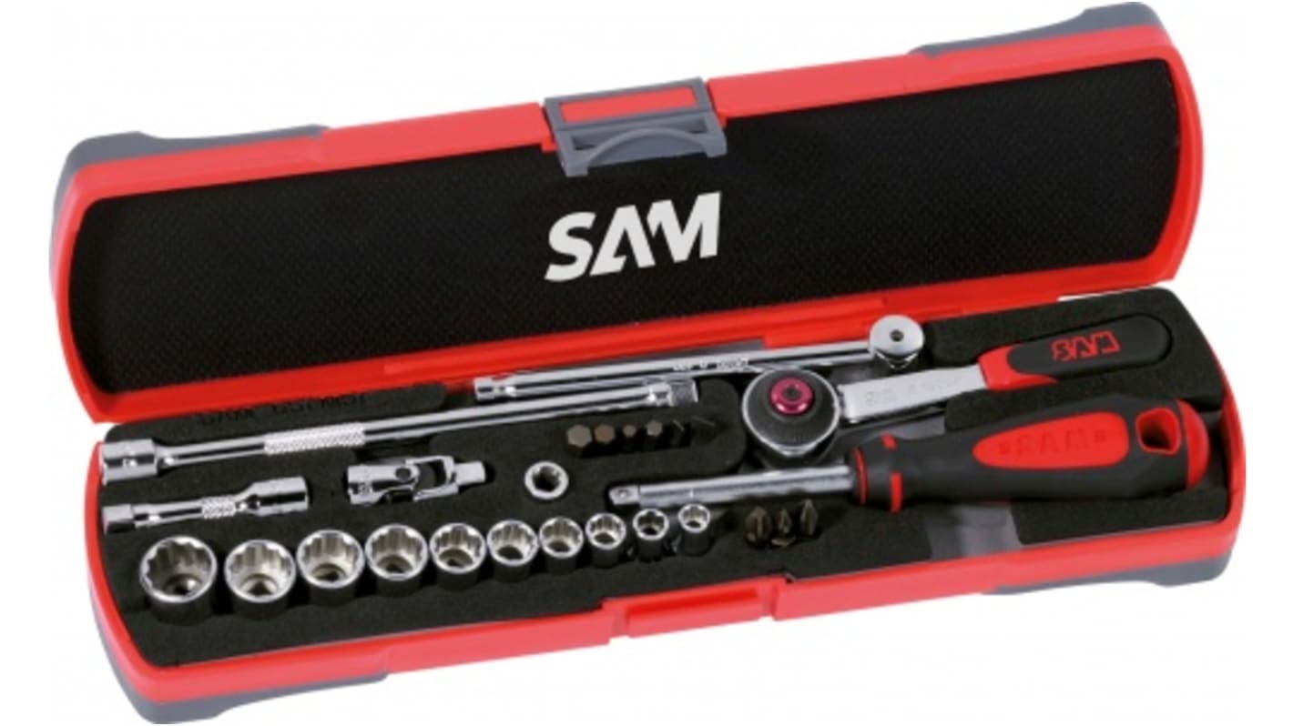 73-RE26 | SAM 26-Piece Metric 1/4 in Standard Socket/Bit Set with ...