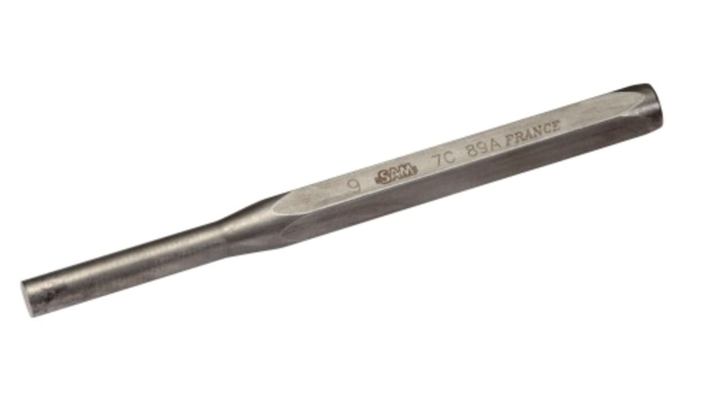 SAM 1-Piece Punch, Short Pin Punch, 8 mm Shank, 120 mm Overall