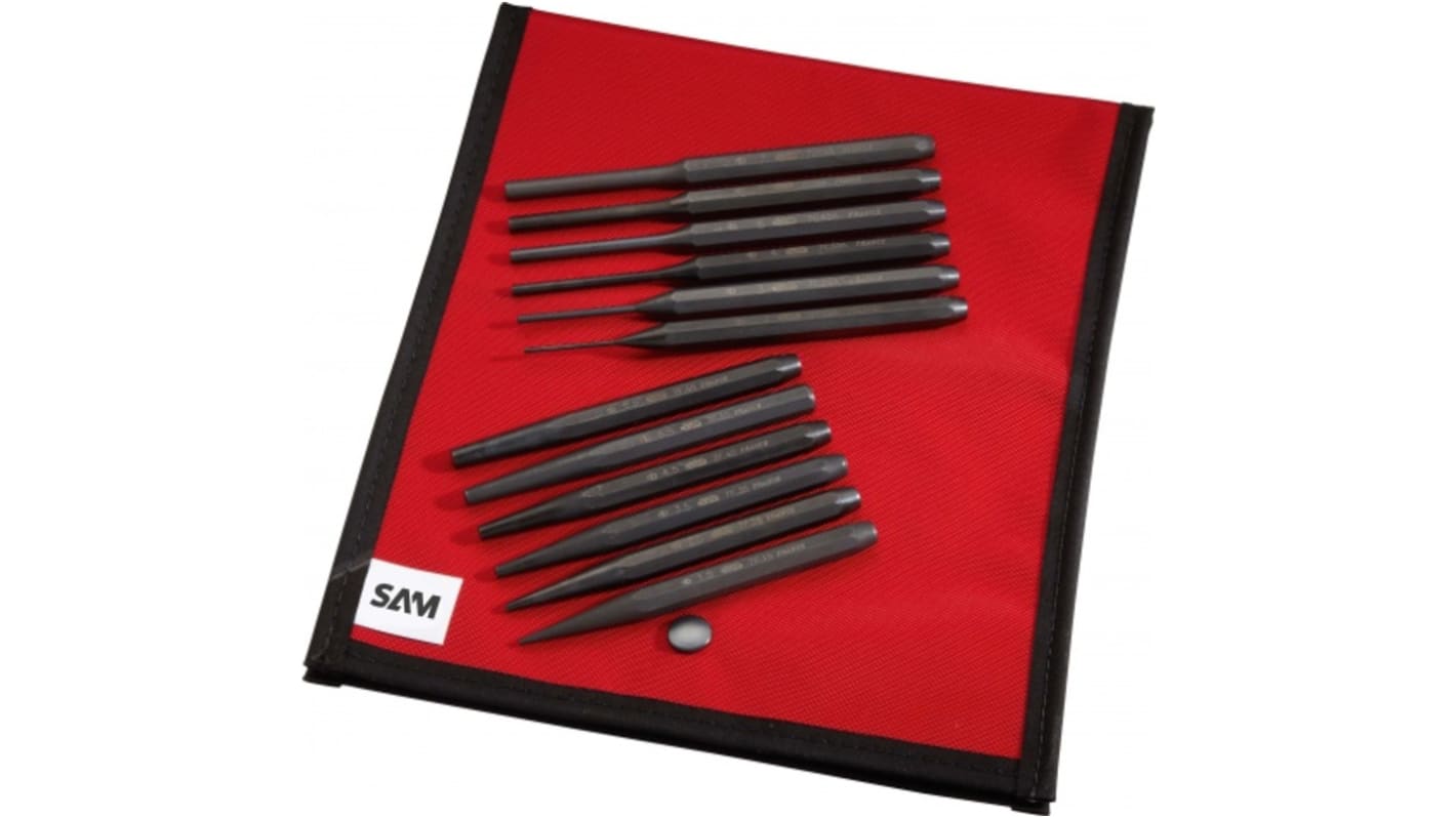 7-CTR12A | SAM 8-Piece Punch Set, Drift Punch | RS