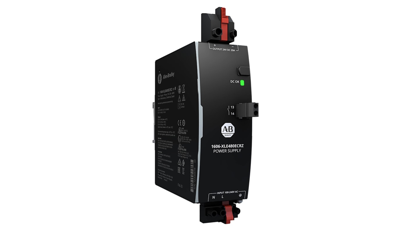 Alimentatore a montaggio su guida DIN Rockwell Automation, 48V cc, 20A, 100 → 240 V ac, 110 → 150 V dc