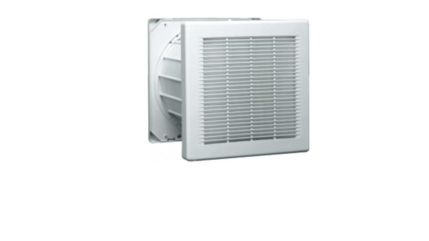 RS PRO Square Wall Mounted, Window Mounted Extractor Fan, 190L/s, 50dB, External 2 Speed Reversible On/Off Control,