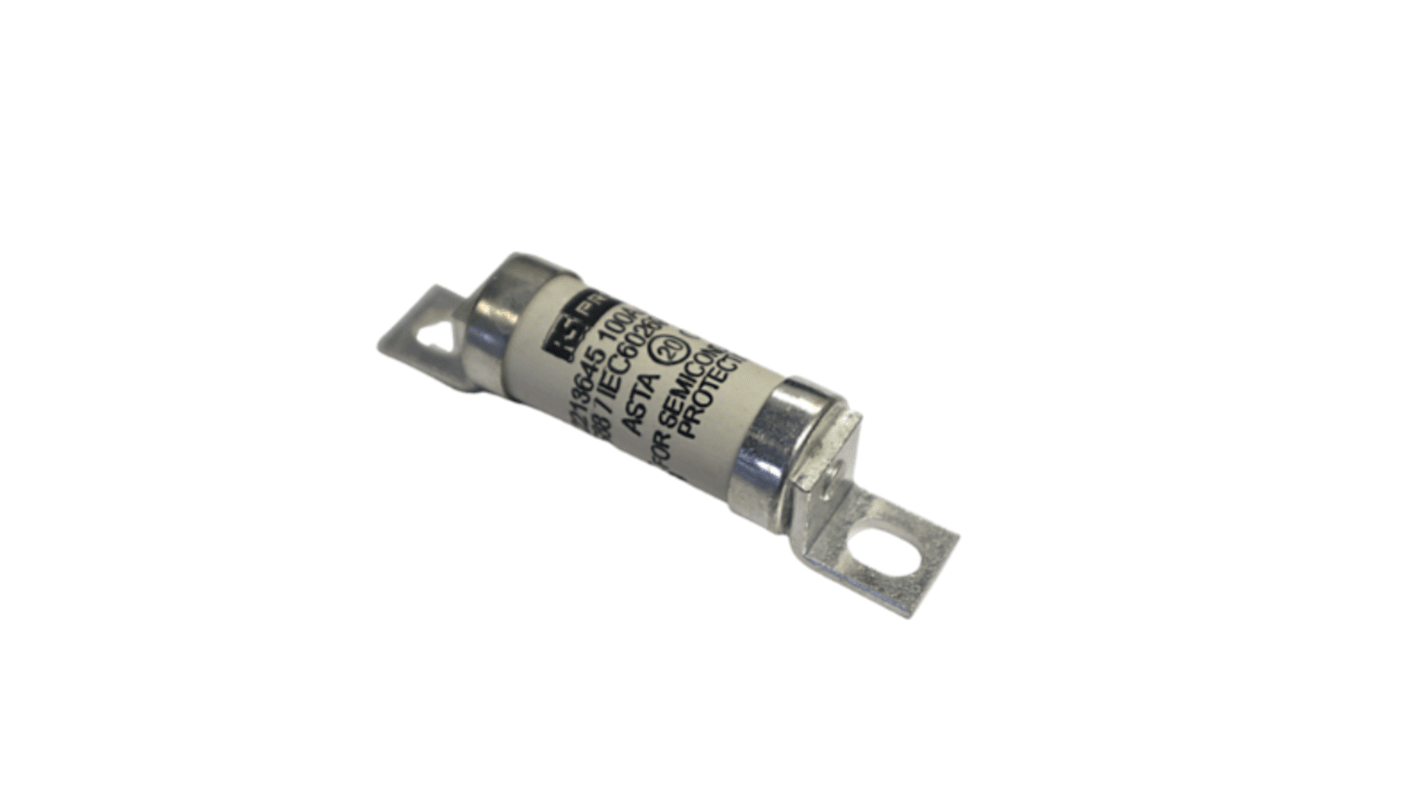 RS PRO 100A Bolted Tag Fuse, 350 V dc, 690 V ac, 63.5mm