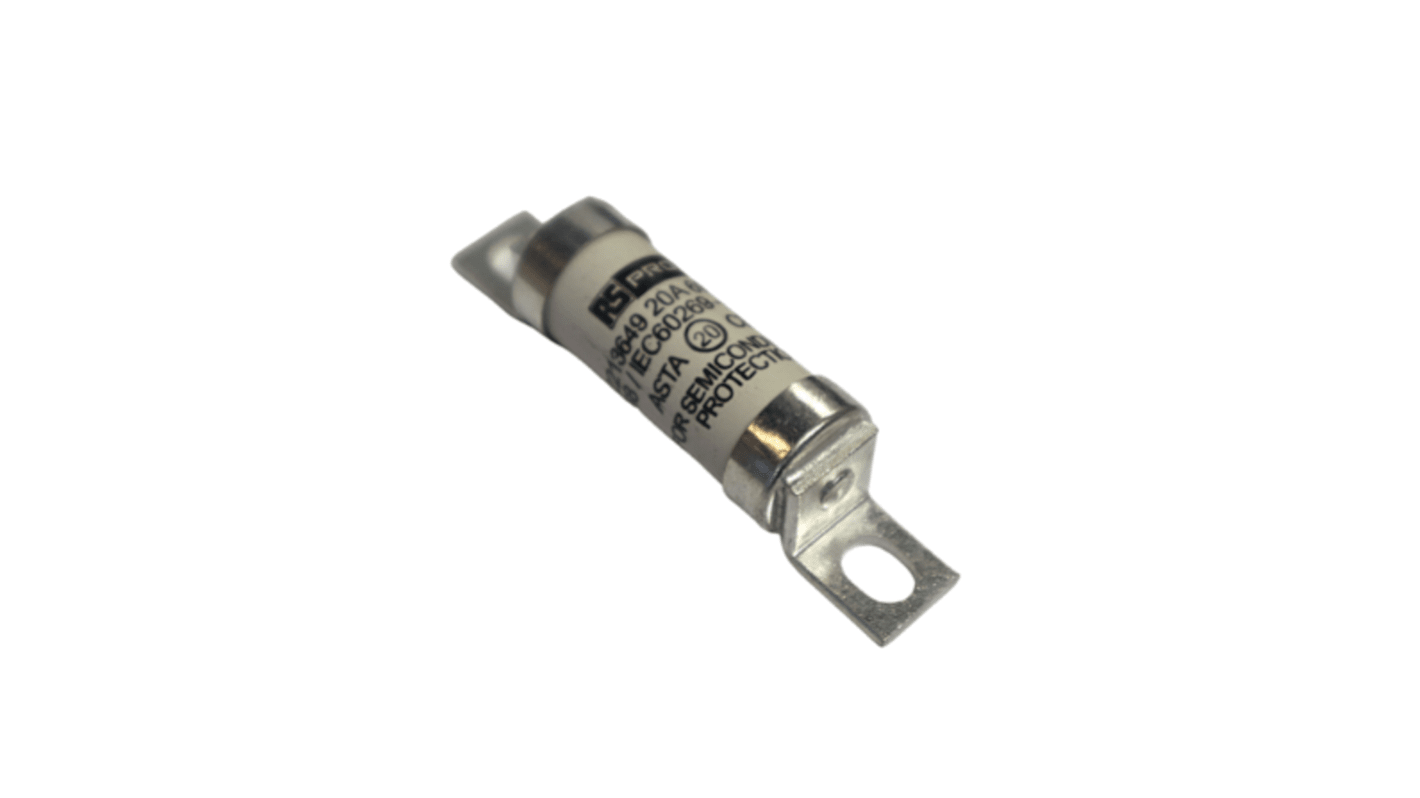 RS PRO 20A Bolted Tag Fuse, 350 V dc, 690 V ac, 63.5mm