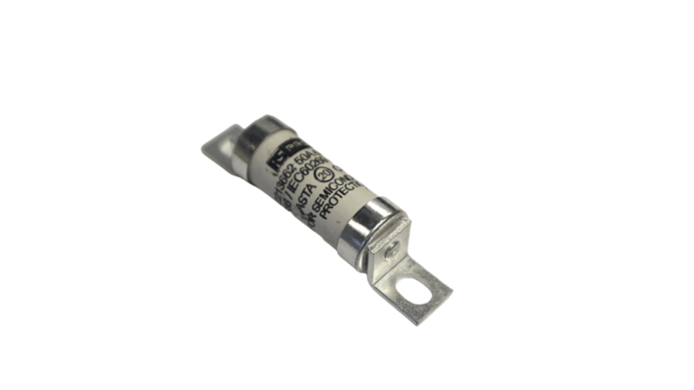 RS PRO 50A Bolted Tag Fuse, 350 V dc, 690 V ac, 63.5mm