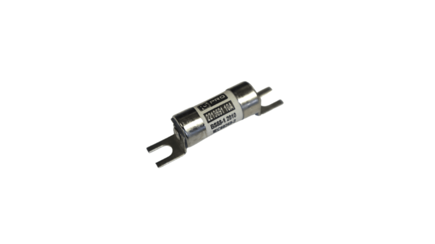 RS PRO 10A Slotted Tag Fuse, A1, 250 V dc, 415 V ac, 44.5mm