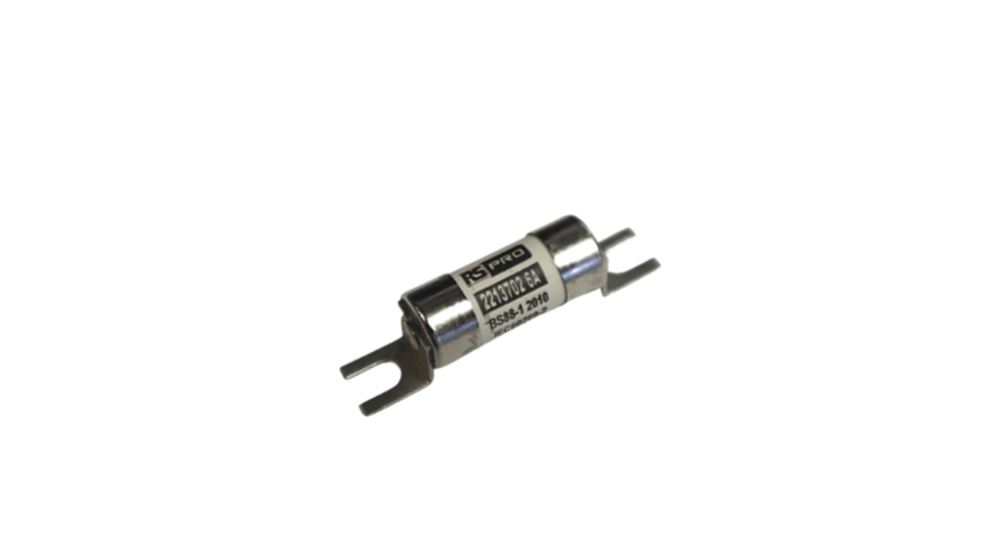 RS PRO 6A Slotted Tag Fuse, A1, 250 V dc, 415 V ac, 44.5mm