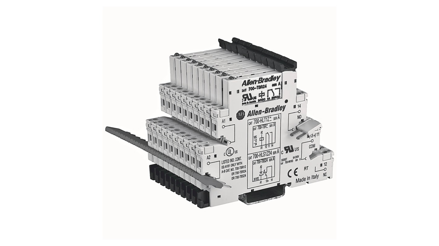 Módulo de interfaz de relé Rockwell Automation 700-HLS, 120 V ac, 125 V dc, 2A, para carril DIN