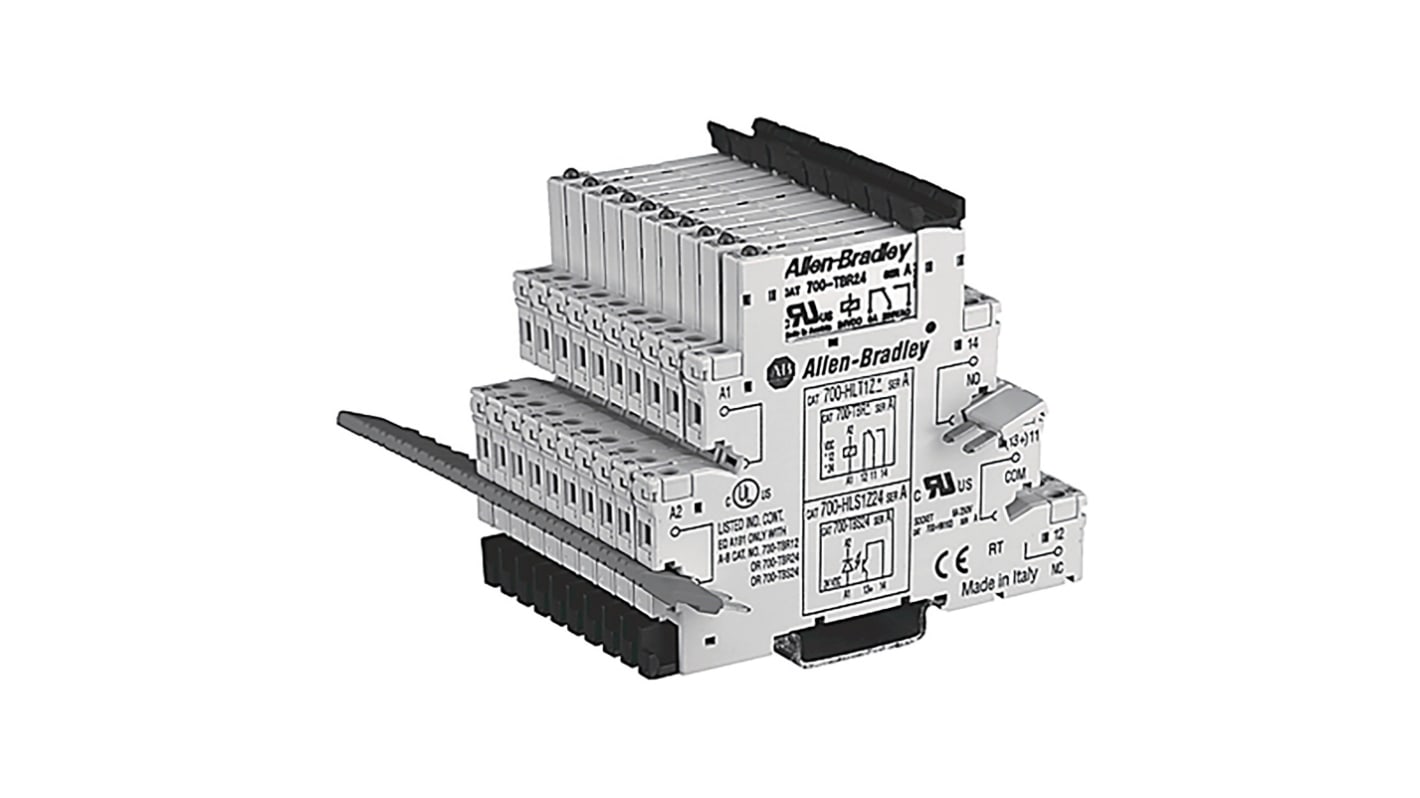 Modulo interfaccia relè Rockwell Automation serie 700-HLS, bobina 220 → 240V ca/cc, Guida DIN