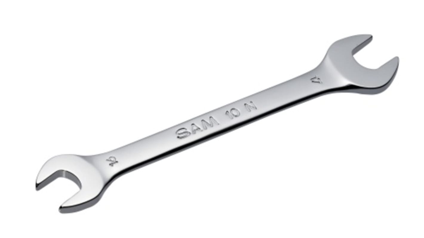 SAM 10-N Series Double Ended Open Spanner, 10mm, Metric, No, Double Ended, 172 mm Overall, No