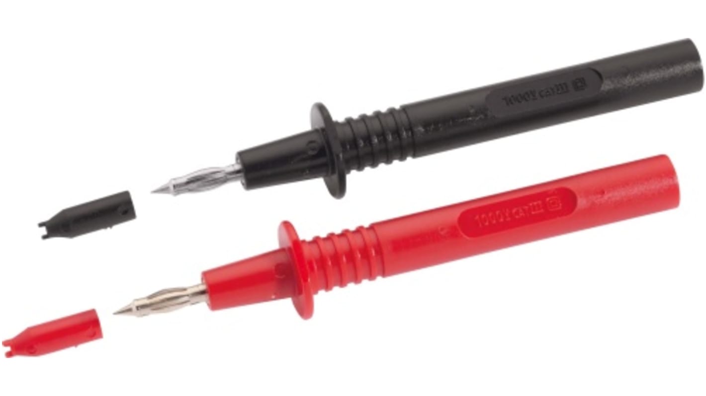 Cable de prueba con conector de 4 mm SAM de color Rojo, Macho, 12A, 500mm