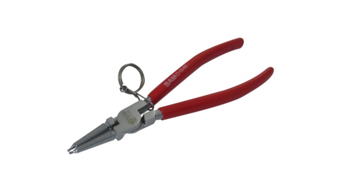 SAM Circlip Pliers, 180 mm Overall, Straight Tip, 140mm Jaw