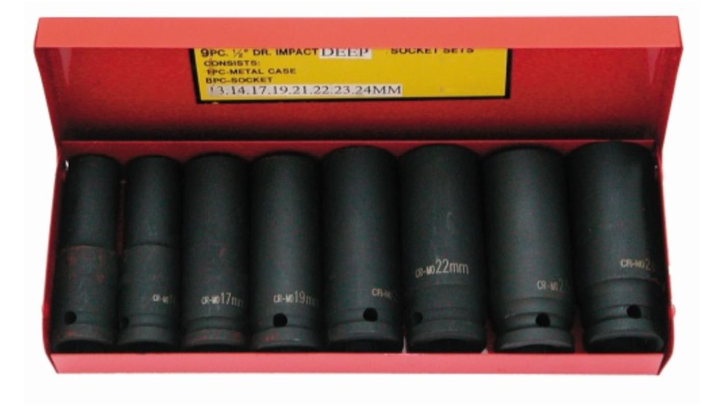 SAM 6-Piece Metric 1/2 in Deep Impact Socket Set , 6 point