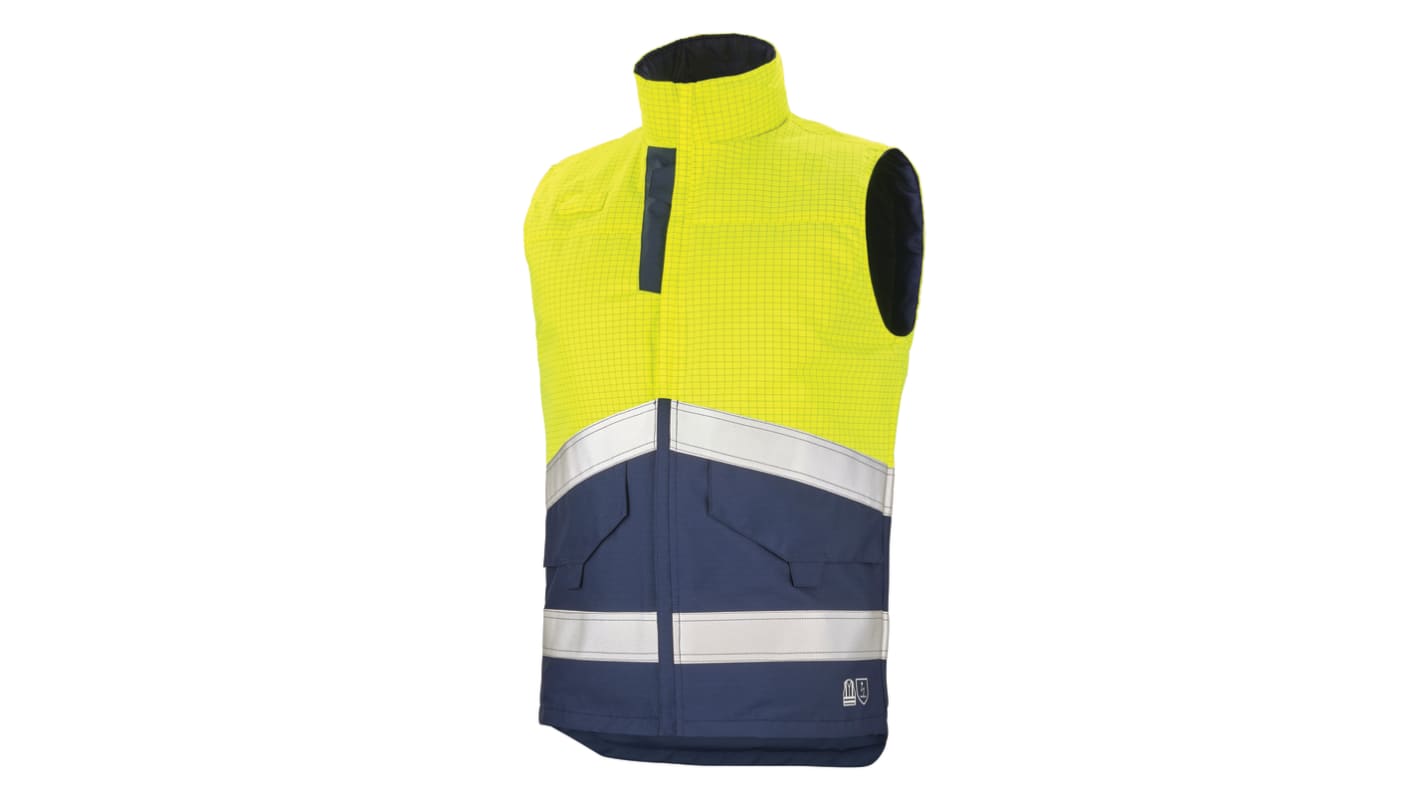 Gilet haute visibilité Cepovett Safety, taille M avec fermeture éclair Zip