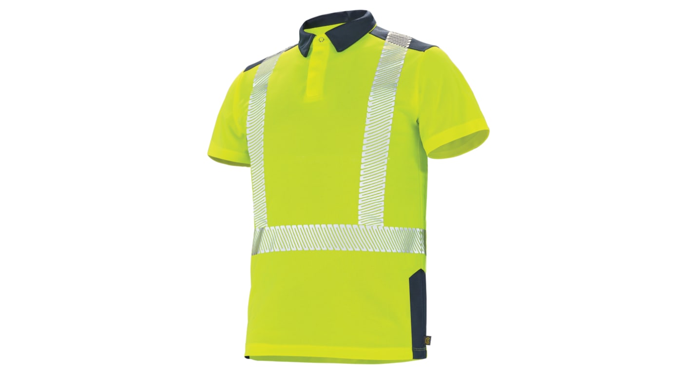 Polo haute visibilité manches courtes Cepovett Safety, Jaune, taille M, Mixte, Polyester